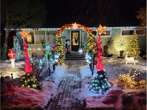 Christmas lights on display at 2314 Cairns Avenue.