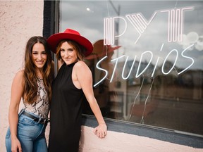 Sisters and best of friends Anna Fulcher Gagnon (left) and Tash Fulcher Gagnon opened Pretty Young Thing Studios in Riversdale in August, 2021. The studio offers hair styling services, nail care, skin care, teeth whitening, makeup, lashes and medical esthetics, among other services. Photo by Emma Love Photography.