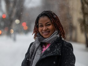 Oyin Ajibola is the managing editor of Immigrant Muse magazine. Photo taken in Saskatoon, Dec. 2, 2021.