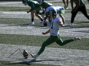 Global placekicker Henry Nell has re-signed with the Saskatchewan Roughriders.