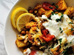 Curried Cauliflower and Chickpea Bowls