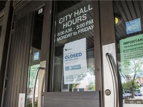 Saskatoon City Hall was closed to the public due to the COVID-19 pandemic when this photo was taken in Saskatoon, SK on Wednesday, June 10, 2020.