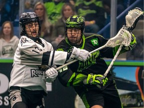 Mark Matthews, shown earlier this season, recorded his 800th career NLL point this past weekend.