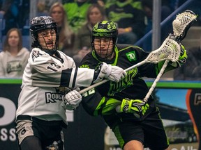 Saskatchewan Rush forward Mark Matthews (right) will try to revive the team's offensive output Friday at SaskTel Centre.