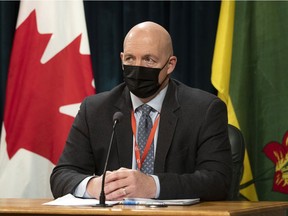 Marlo Pritchard, president of the Saskatchewan Public Safety Agency, appears at a news conference to provide a COVID-19 update on Wednesday, January 5, 2022 in Regina.

TROY FLEECE / Regina Leader-Post