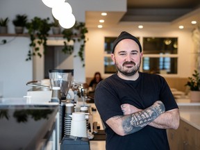Jordan Ethridge, pictured, has partnered with Curtis Olson of Shift Development to open Prism Coffee in the same location as Collective Coffee, where Jordan had worked for years.