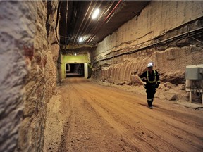 FILE PHOTO: An entry to the tunnels is seen at Nutrien's Cory potash mine near Saskatoon, Saskatchewan, Canada August 12, 2019.  REUTERS/Nayan Sthankiya/File Photo