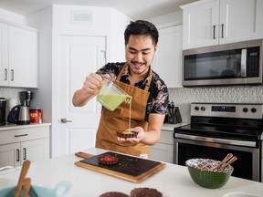 Ian Frias is a home baker competing on the current season of Food Network Canada's Great Chocolate Showdown. Photo taken in Saskatoon, March 15, 2022.