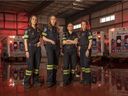 Left to right: Saskatoon paramedics Taylor Poirier, Stephanie Weeks, Sema Seyil and Shiela Mathies are featured in season six of the documentary series Paramedics: Emergency Response.