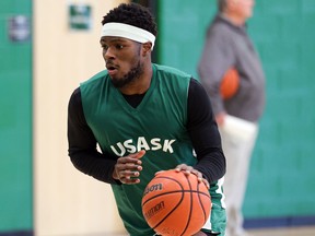 Saskatchewan's Marquavian Stephens came up big in the late stages of Friday's win over Brock.
