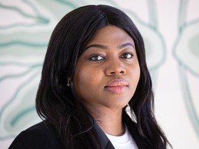 Maryann Okoro, who grew up in Nigeria, Africa started Kambiio Skincare in August 2021, based out of Saskatoon. Kambiio sells products she has designed specifically made with African botanicals, to help dry or oily skin. Photo taken in Saskatoon, Sask. on Wednesday, March 9, 2022.
