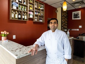 Shamsher Taya has been cooking food for more than 20 years, starting his career in India. He moved to Canada four years ago and recently decided to open his own restaurant in Saskatoon, the Samway Grill. Photo taken in Saskatoon, SK on Monday, March 28, 2022.