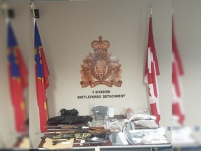 RCMP reported recovering items including nine firearms and hundreds of rounds of ammunition after searching three properties over the weekend.