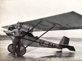 Robert Wong, shown in 1938 with the Pietenpol airplane he built with brother Tommy. The airplane's current whereabouts are unknown, though a search is underway. (Photo courtesy Evelyn Wong)