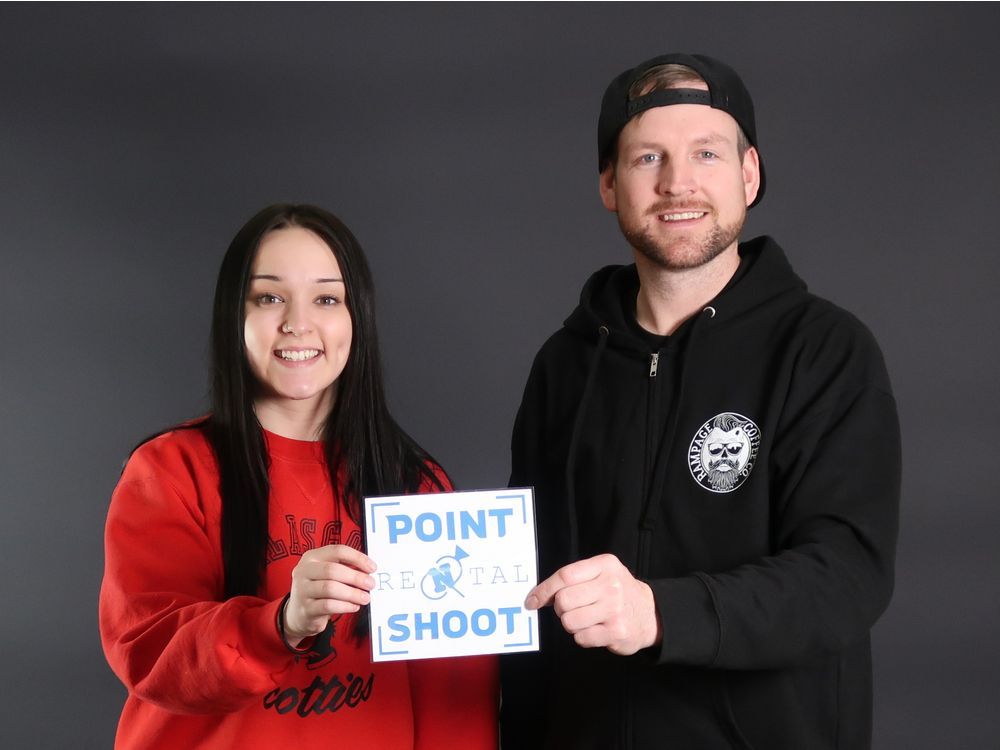 Olivia Bueckert, an ambitious 18-year-old still in high school, together with her boss Dustin Blanchard at Rampage Coffee, opened Point N Shoot Rental in February 2022, a new photography and videography rental studio in the north industrial. 