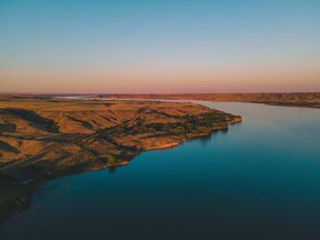 Saskatchewan Landing Provincial Park is situated alongside Lake Diefenbaker in southern Saskatchewan.