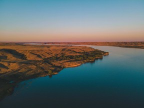 Lake Diefenbaker in southern Saskatchewan.