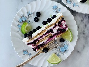 Blueberry Lime Icebox Cake