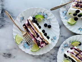 Blueberry Lime Icebox Cake