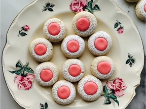 Raspberry Lemonade Shortbread Thumbprint Cookies