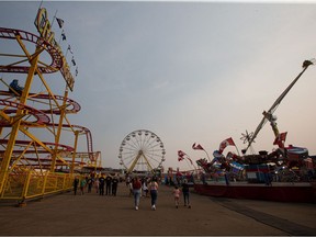 People filled the rides at the Saskatoon EX on Saturday evening. Photo taken in Saskatoon, Sask. on Saturday, August 8, 2021.