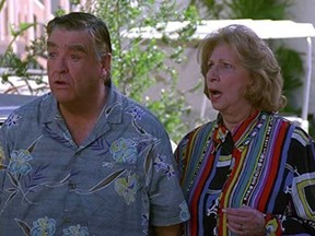 Actors Barney Martin and Liz Sheridan are pictured on "Seinfeld."