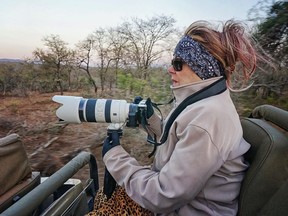 Deborah MacEwen on safari in South Africa.