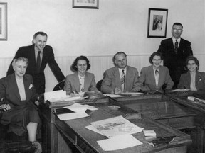 A meeting of the Yorkton Film Council after it was established in 1947. Photo courtesy Yorkton Film Festival.
