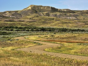 This 2016 photo shows Grasslands National Park in Saskatchewan. Less than 10 per cent of the province's land has been designated for protection.