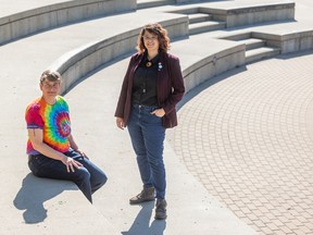 Natasha King and Michayla van de Velde are part of the leadership team at Saskatoon Pride. Pride Week runs June 12-18 and events are hosted by Saskatoon Pride and others in the community this year. Photo taken in Saskatoon, June 3, 2022.