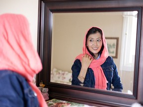 Maryam Masoomi, who arrived in Saskatoon from Afghanistan as a refugee late last year, pictured in her home Friday, June 8, 2022.