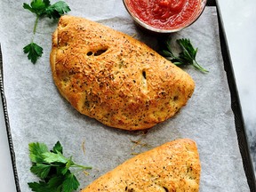 Sausage and pepper calzones
