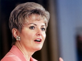 Lynda Haverstock announces her campaign platform in May, 1995, during the provincial election. She was ousted as Liberal leader the following November.