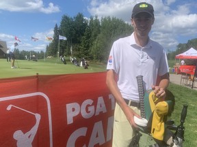 Yorkton's Kade Johnson is looking for a good result in the 2022 Elk Ridge Open near Waskesiu after qualifying for the final spot in an extra-hole playoff. Photo taken June 21, 2022. (Darren Zary/SASKATOON STAR-PHOENIX).