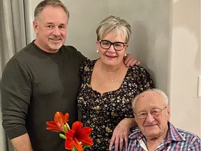 From left: Mitch Empey, Judy King and their father Harold Empey, in an undated photo. Photo courtesy of Mitch Empey.