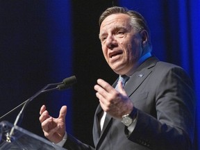 "We see that Mr. Trudeau is pushing for multiculturalism, so he doesn't want us to have a culture and a language where we integrate newcomers," Premier François Legault said in Montreal on Thursday, June 23, 2022.