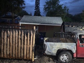 Dumpsters, sheds, vehicles in Saskatoon were all set alight by what is thought to be an open flame device early on July 9, 2022.
