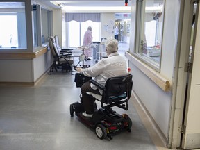 Residents are shown at a long-term care home in Laval, Que., Friday, February 25, 2022.