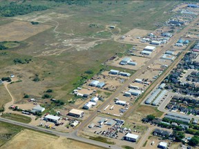 An area in northern Martensville is where the city is planning to create a 500 acre industrial zone to match its growing population. Photo supplied by Dillon Shewchuk, economic development consultant with the City of Martensville on July 6. (Saskatoon StarPhoenix).