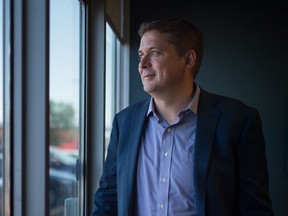 Andrew Scheer, outgoing leader of the Conservative Party of Canada, poses in his constituency office in Regina, Saskatchewan on August 18, 2020. BRANDON HARDER/ Regina Leader-Post