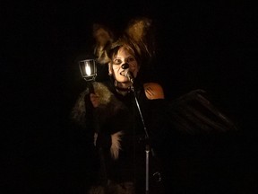 Alyssa Billingsley performs a two-minute preview of Identity Crisis by prizm productions during the Saskatoon Fringe Festival preview night at the Broadway Theatre.