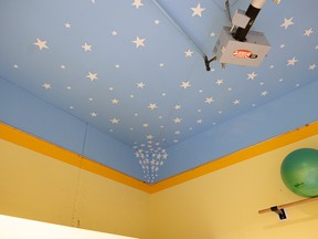 The star-shaped ceiling and the other brightly colored walls of the La Danse studio will be the first things to do with the new generation of owners. Photo taken in Saskatoon, Sask. Thursday, July 14, 2022.