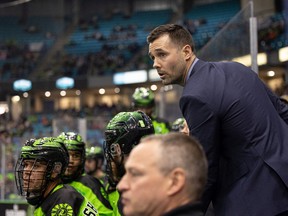 Jimmy Quinlan, shown late last season, has been named the Saskatchewan Rush head coach and associate general manager.