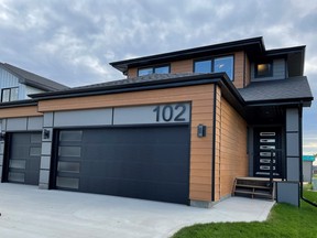 Show home at 102 Keith Way in The Meadows in Saskatoon