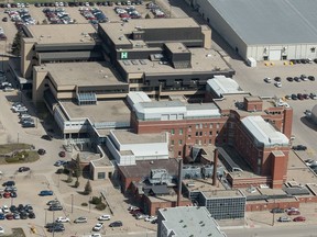 An aerial photo shows the Pasqua Hospital.