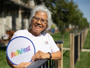 Felicitas Santos-Vargas is volunteer coordinator for the Philippines Pavilion, and has worked Folkfest for more than 40 years.  Photo taken in Saskatoon, Aug 16, 2022.