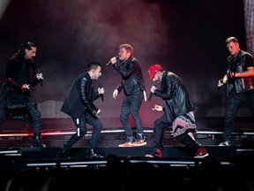 Backstreet Boys perform to a sold-out crowd at SaskTel Centre during their DNA World Tour in Saskatoon, Sask. on Aug. 27, 2022.