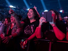 Melany Buffalo (right) celebrates her birthday with her daughter Tara-Shae McArthur (left) in the front row. Photo taken in Saskatoon, Sask. on Saturday August 27, 2022.