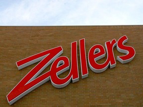 A Zellers sign at a store in Alberta in 2010.
