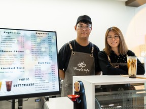 Ray Peng, left, and Pamela Wu opened Rayla's Bubble Tea Café in Lakewood in early September, a second location after originally opening in Willowgrove.
